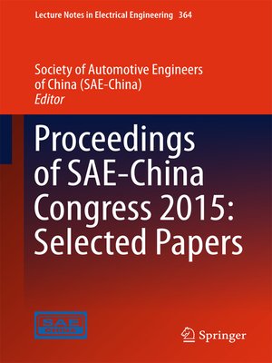 cover image of Proceedings of SAE-China Congress 2015